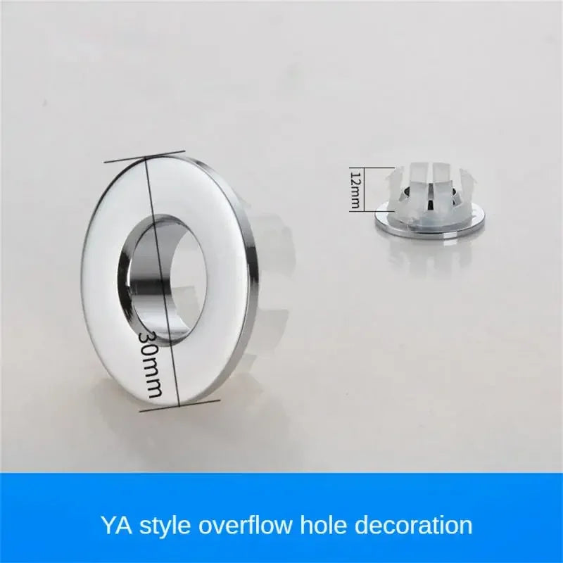 Brass Sink Overflow Hole Cover – Decorative Basin Drain Plug