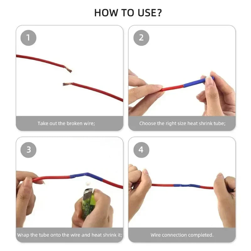 Assorted Heat Shrink Tubing Set – Polyolefin Wire Insulation