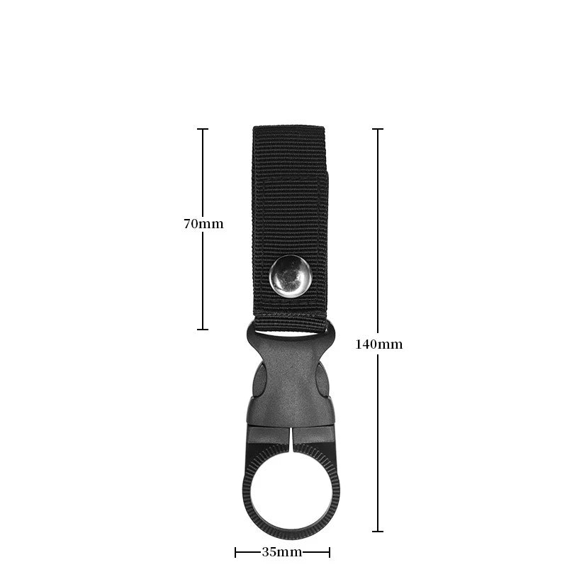 Tactical Water Bottle Clip Hook for Hiking, Camping & Backpack
