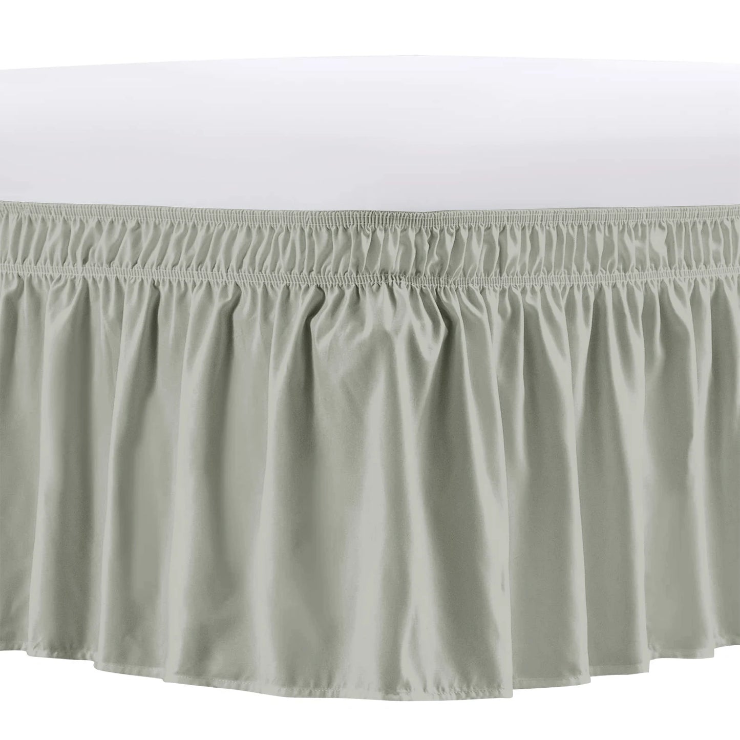 Elastic Wrap-Around Bed Skirt | Wrinkle Resistant Dust Ruffle