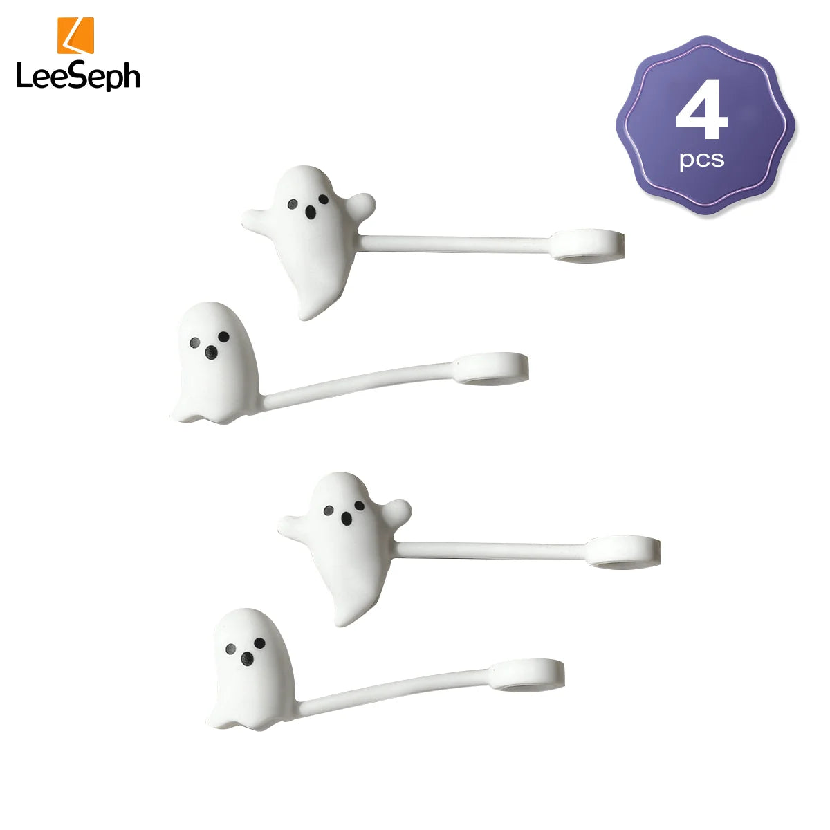 Cute Ghost Straw Covers Cap Compatible with Stanley Cup 30 40 oz, Reusable Drinking Straw Topper, Funny Tumbler Accessories Peaceful Pleasures Health and Wellness 4pcs