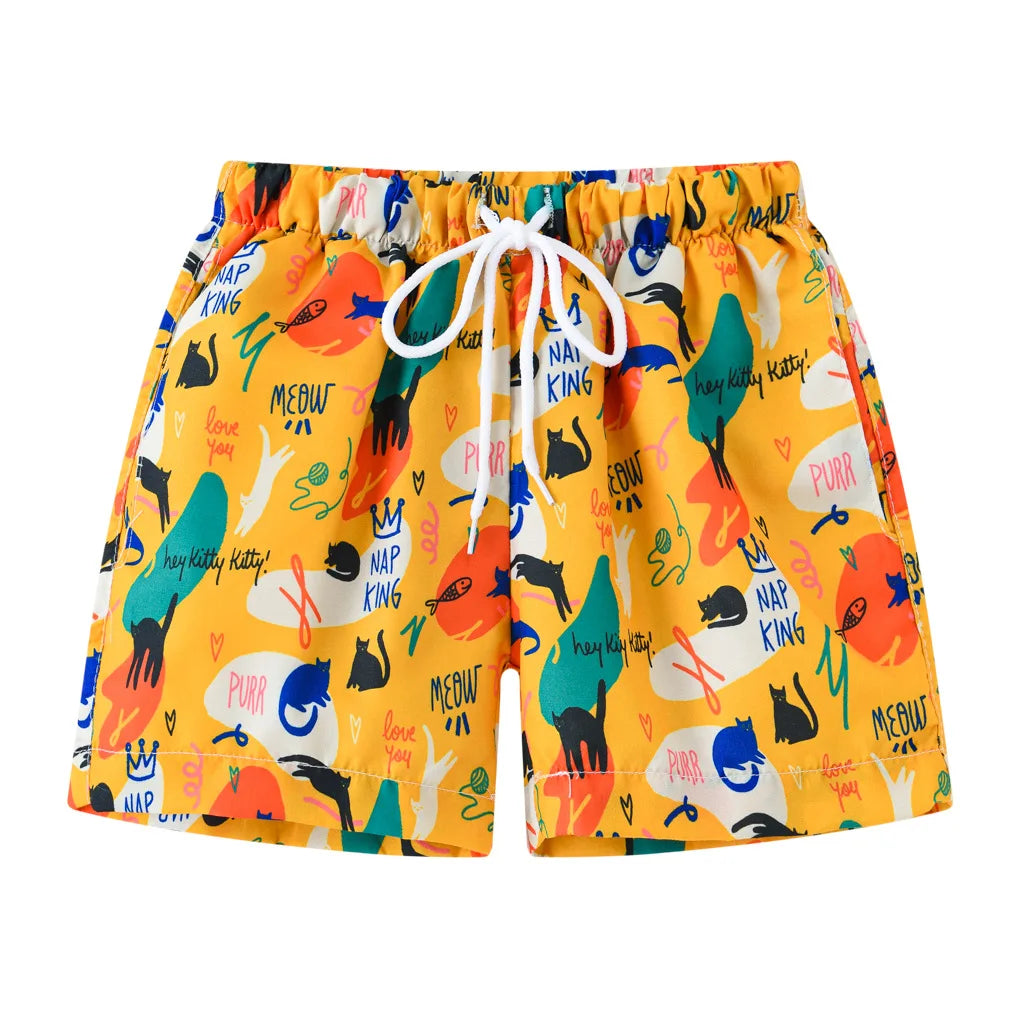 Boys Swim Trunks UPF 50+ Quick-Dry Beach Shorts Kids 3–13Y