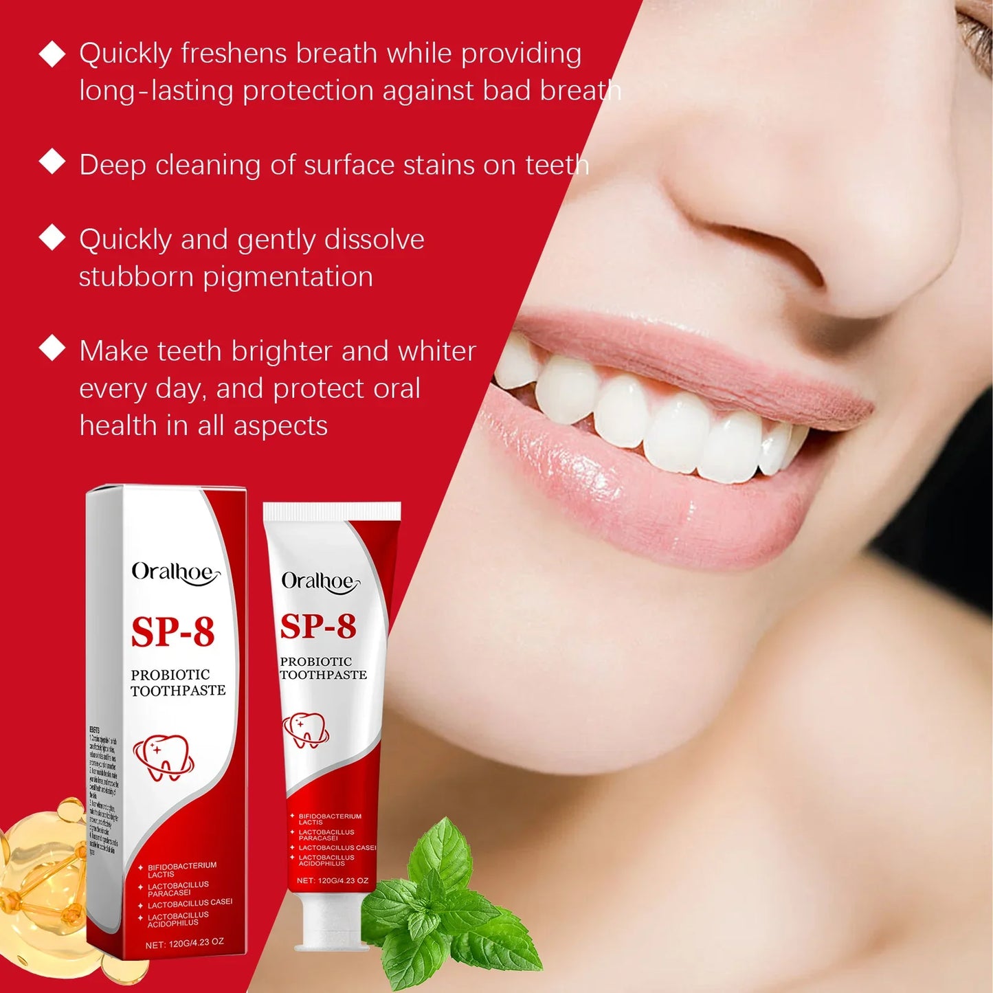 Mint Deep Clean Toothpaste | Plaque Removal & Brightening 120g
