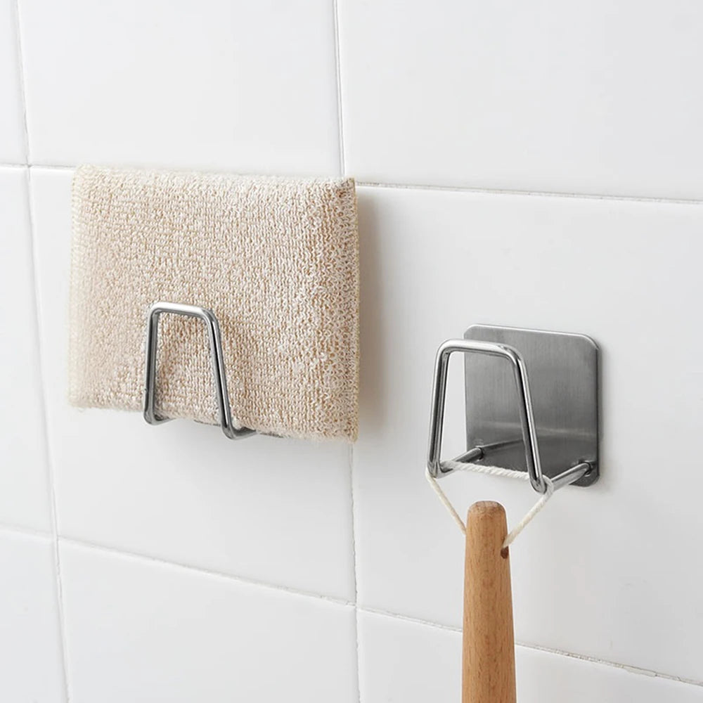 1-2PCS Stainless Steel Sponge Drain Rack Kitchen Sink Cloth Steel Wire Ball Sink Cover Storage Organizer 304 Material Peaceful Pleasures Health and Wellness