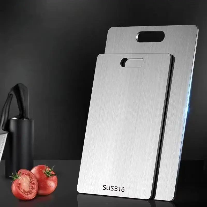 Stainless Steel Thickened Cutting Board Antibacterial Mildew-proof Kneading Dough Board Kitchen Fruit vegetable Cutting Board Peaceful Pleasures Health and Wellness