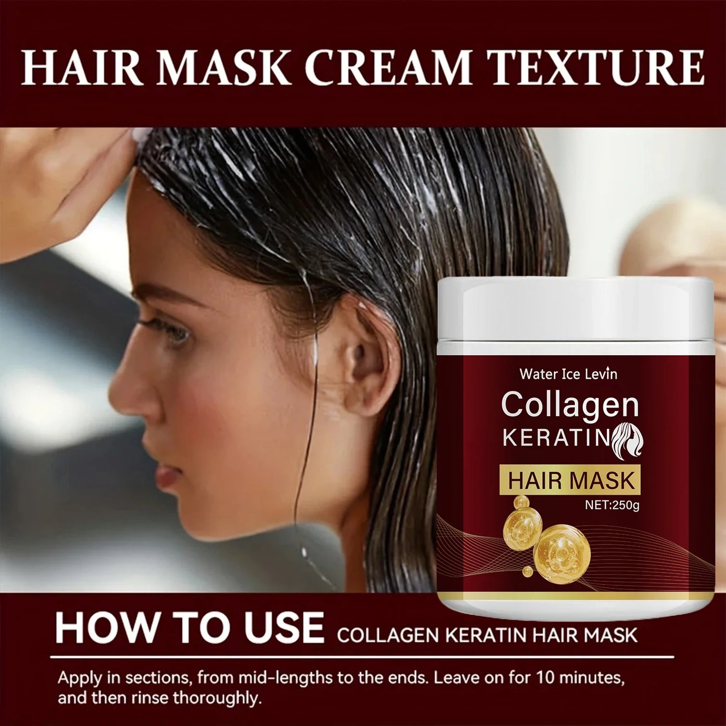 Collagen Keratin Hair Mask with Argan Oil – Repairs & Hydrates