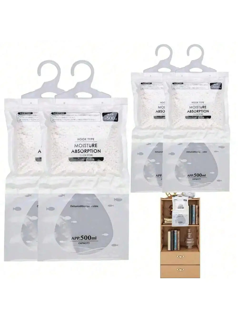 Hanging dehumidification bag water absorption moisture-proof mildew-proof dehumidification bag household desiccant large package Peaceful Pleasures Health and Wellness