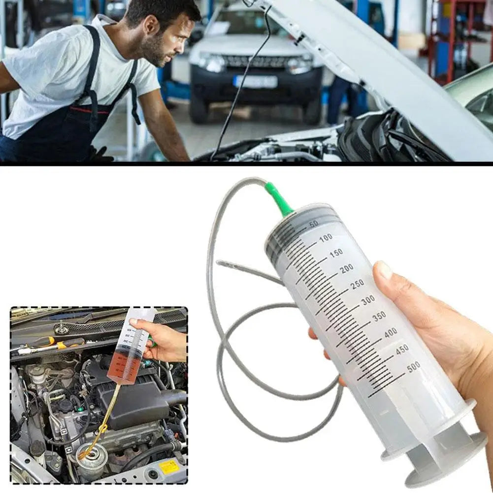 500ml Large Capacity Car Oil Fluid Extractor Vacuum Syringe Pistol Manual Pump Feeding Tools Fuel Transfer Hand Pump Dispenser Peaceful Pleasures Health and Wellness