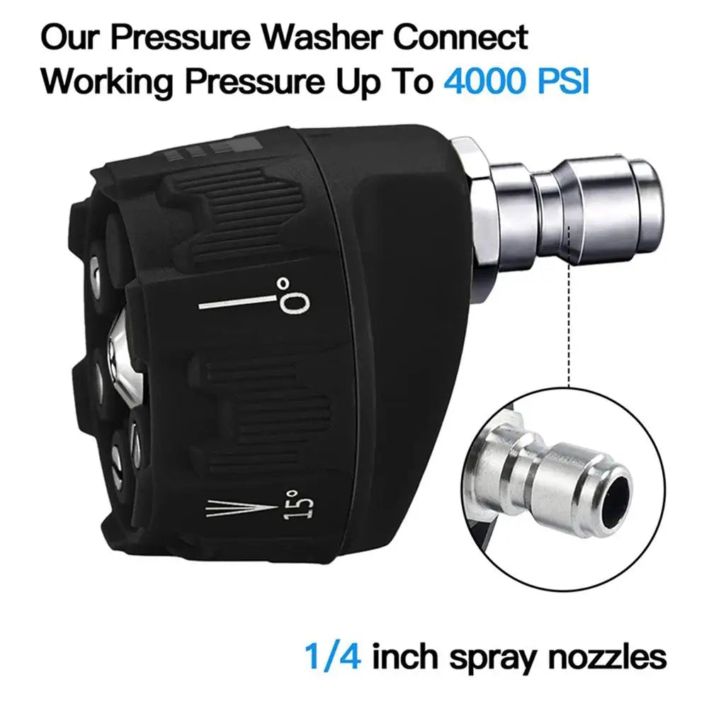6-in-1 Pressure Washer Spray Nozzle | 4000 PSI Quick Connect