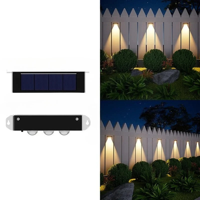 4-Pack Solar Outdoor Wall Lights – IP66 Waterproof Garden Lamps
