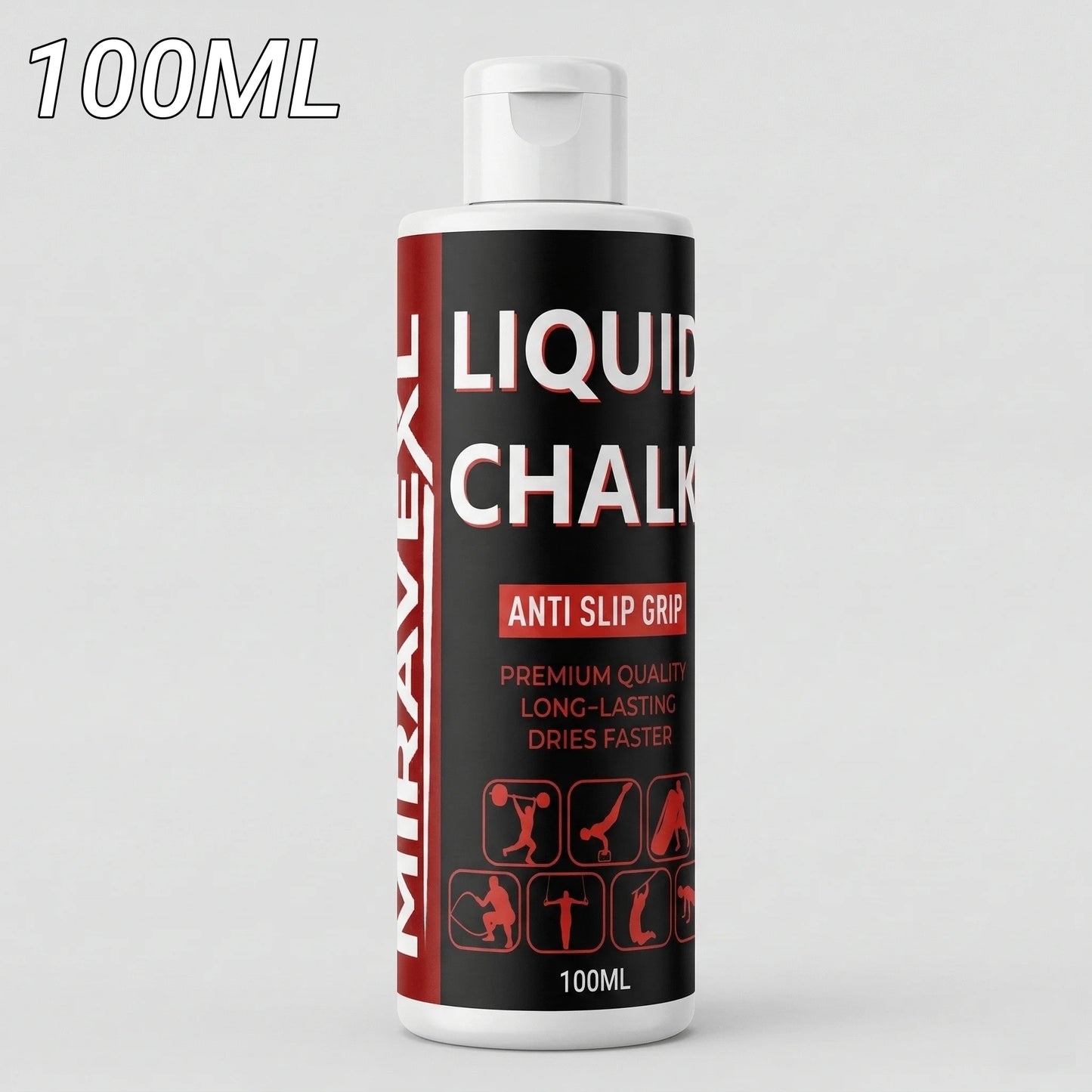 Liquid Chalk Anti Slip Hand Grip Cream Sweatproof Magnesium Powder for Weightlifting Rock Climbing Pole Dance Fitness Peaceful Pleasures Health and Wellness 100ml