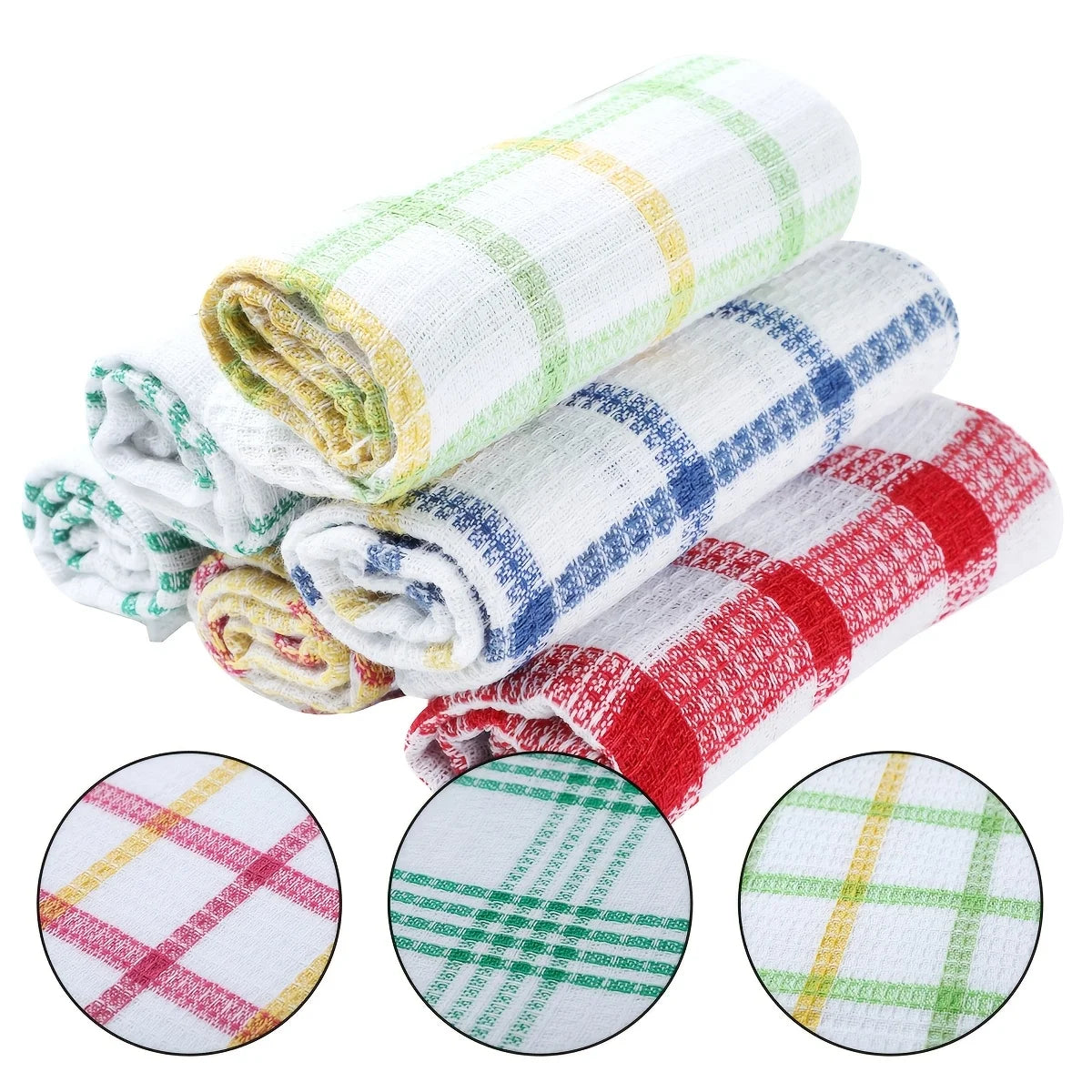 Plaid Microfiber Kitchen Towels – Absorbent Dish Cloths 3–12 Pack Microfiber Dish Cloths Peaceful Pleasures Health and Wellness