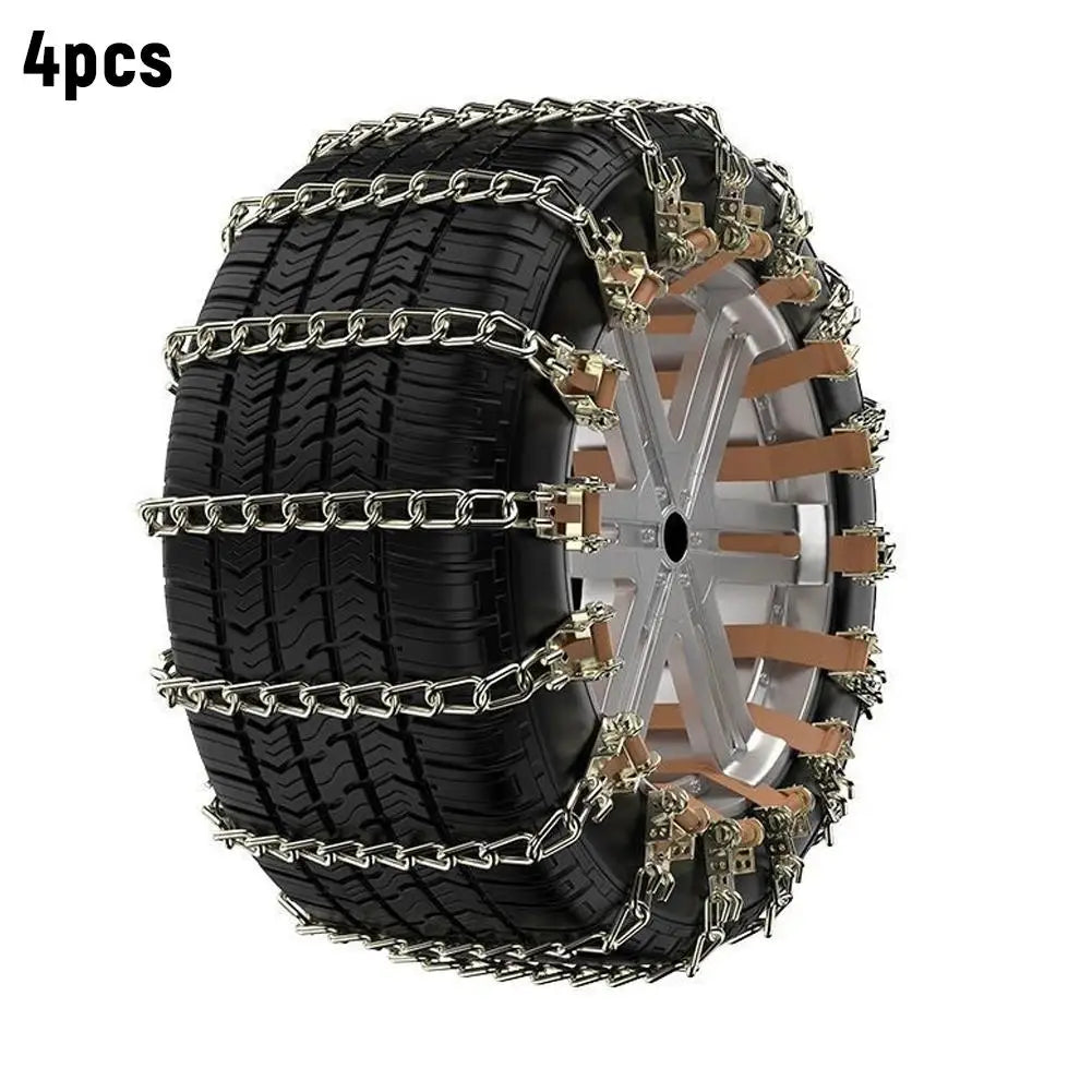 Manganese Steel Snow Chains for Car SUV Truck – Easy Install