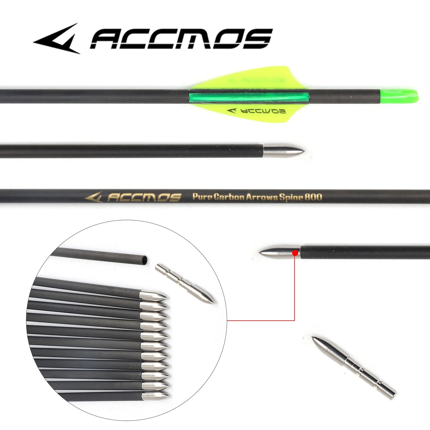 Pure Carbon ID ARROW Spine 250 300 350 400 500 600 700 800 1000