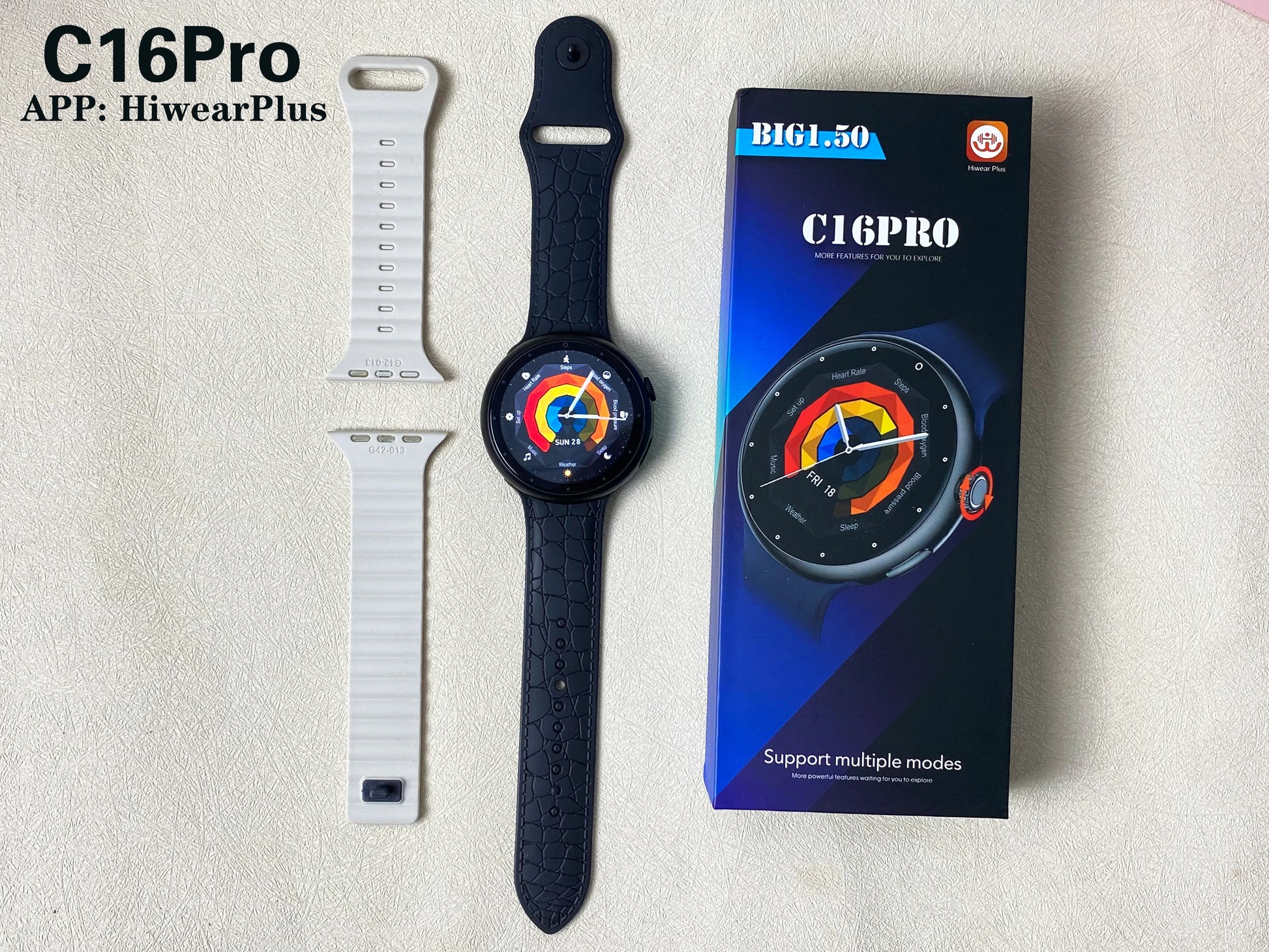 Smart Watch Men AMOLED Screen Heart Rate AI Voice Assistant GPS Track Smartwatch BT Call Sports Women Wristwatch 2IN1 Strap HW12 Peaceful Pleasures Health and Wellness Black Smartwatch