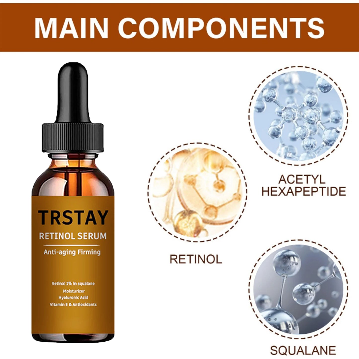 Retinol Anti Aging Removal Wrinkle Serum Firm Lift Fade Fine Lines Moisturizing Face Essence Skin Care Brighten Repair Cosmetic Peaceful Pleasures Health and Wellness