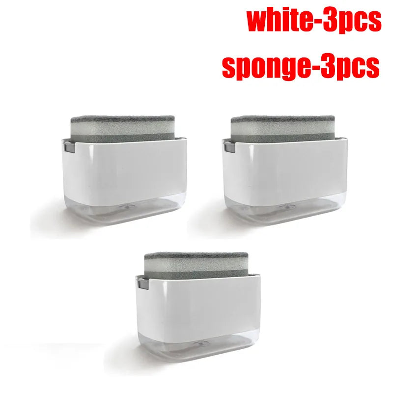 2-in-1 Dish Soap Dispenser & Sponge Holder – 300ml