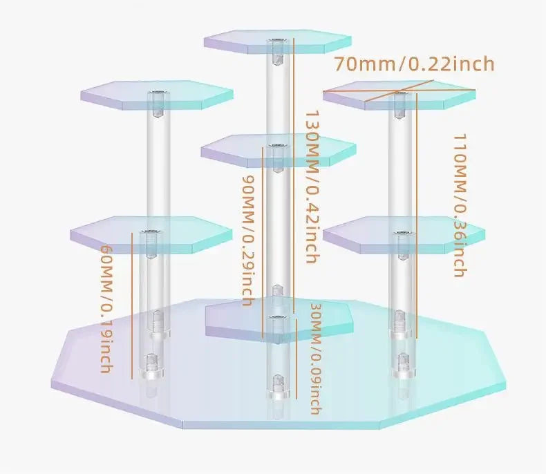 Acrylic Lipstick & Cosmetic Display Rack – 3/4/7 Tier Organizer