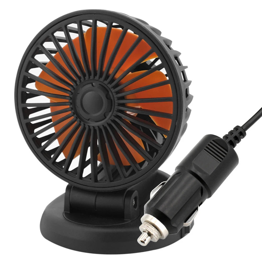 Car Fan Single Head Fan 360° Adjustable Cooling Fan Car Electrical Appliances With Cigarette Lighter Plug For Car Truck SUV RV Peaceful Pleasures Health and Wellness 24 V