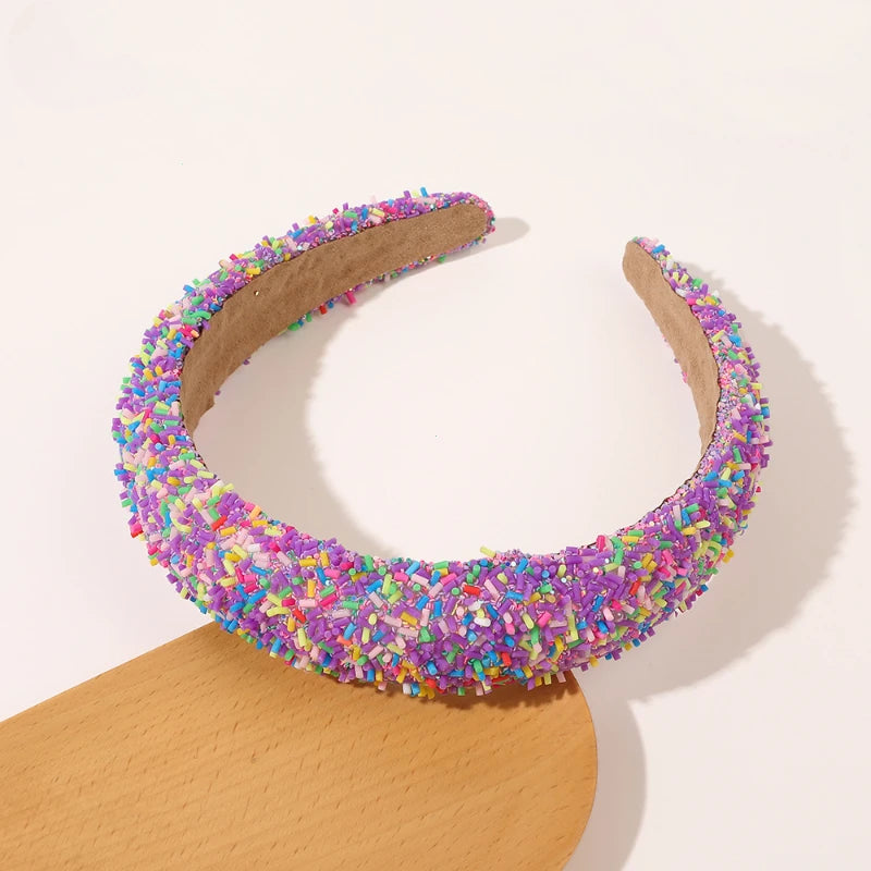 Sponge Padded Hairband Wide Headband Candy Headbands Adult Hair