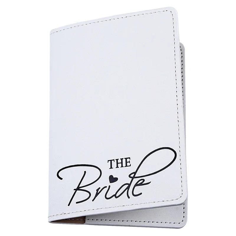 Bride & Groom Luggage Tag Passport Cover Set | Wedding Gift