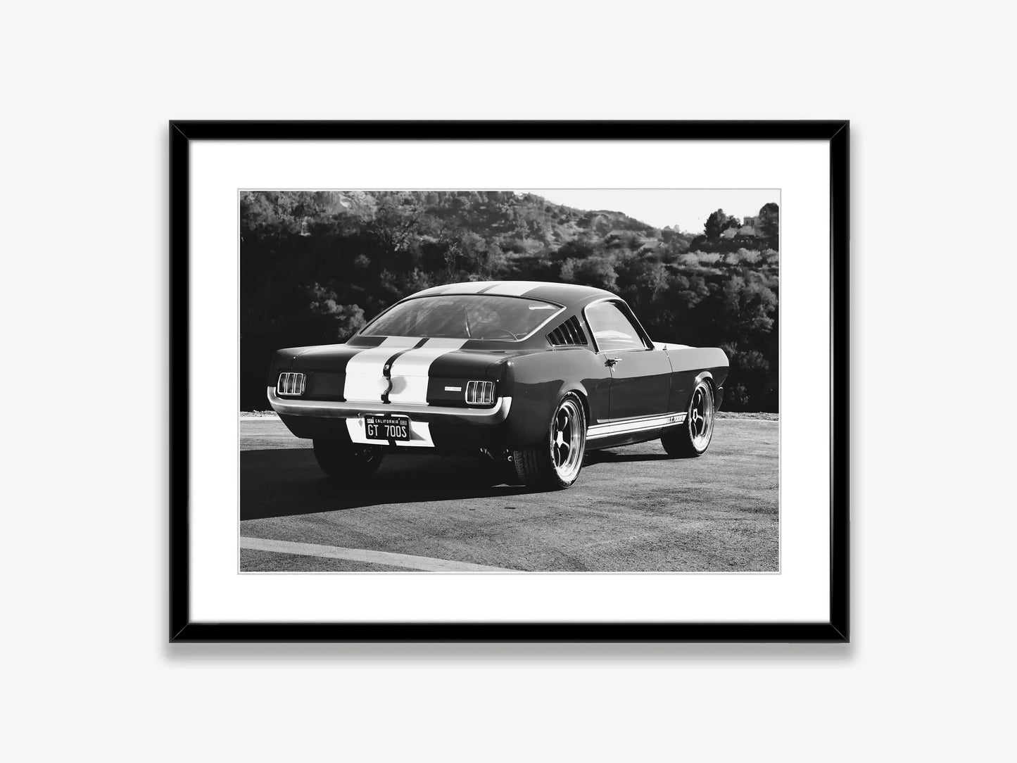 Black and White Ford Mustang Classic Luxury Car Poster Canvas Painting Print Wall Art Picture for Living Room Shopstore Decor Peaceful Pleasures Health and Wellness 6 30x40cm