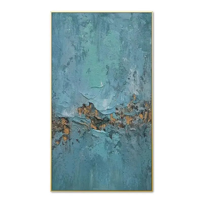 Green Abstract Handmade Oil Painting, Modern Simplicity Mural, Pure Handmade, Living Room, Thick Texture, Decorative Paintin Peaceful Pleasures Health and Wellness No frame 2 100cmx240cm