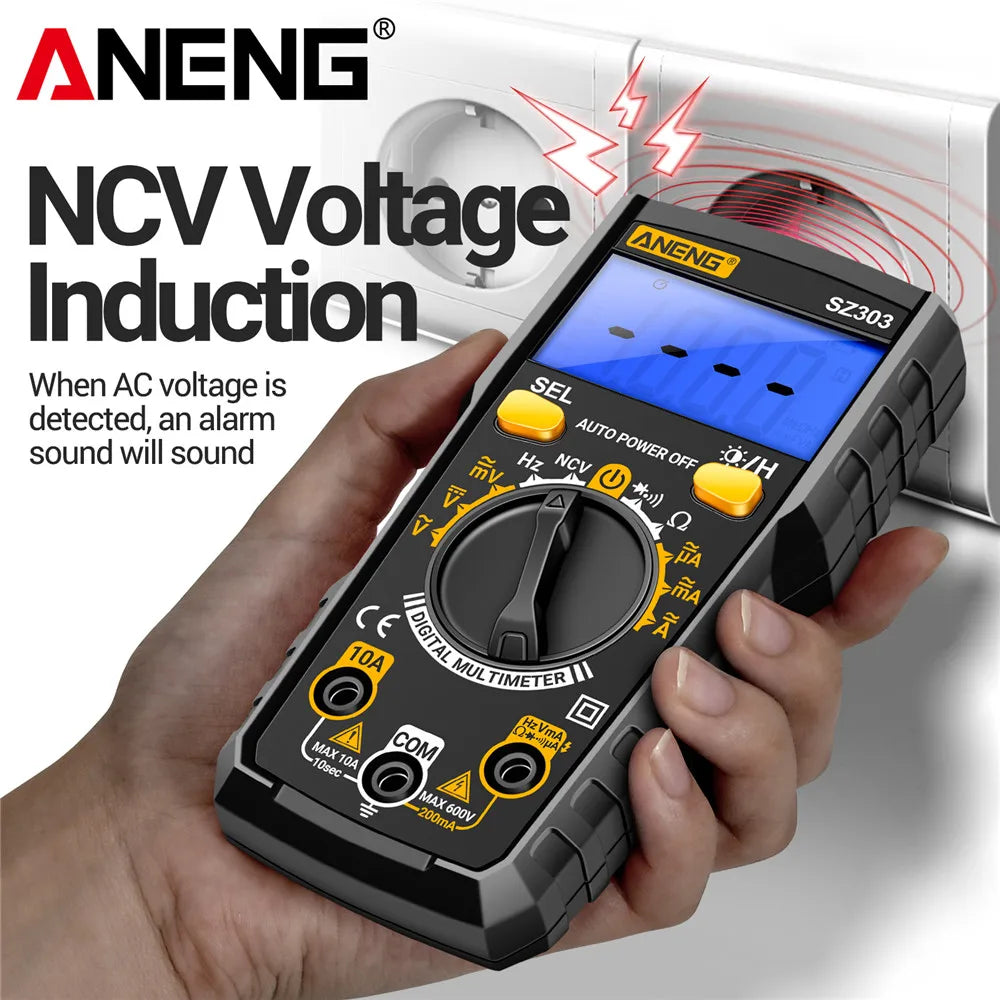 1999 Count Professional AC DC Voltage ANENG SZ303 Smart Digital
