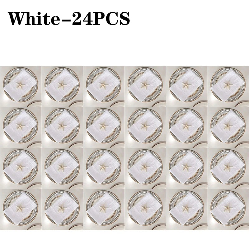 Cotton Fringed Napkins for Weddings, Dinners & Events | 32×32cm