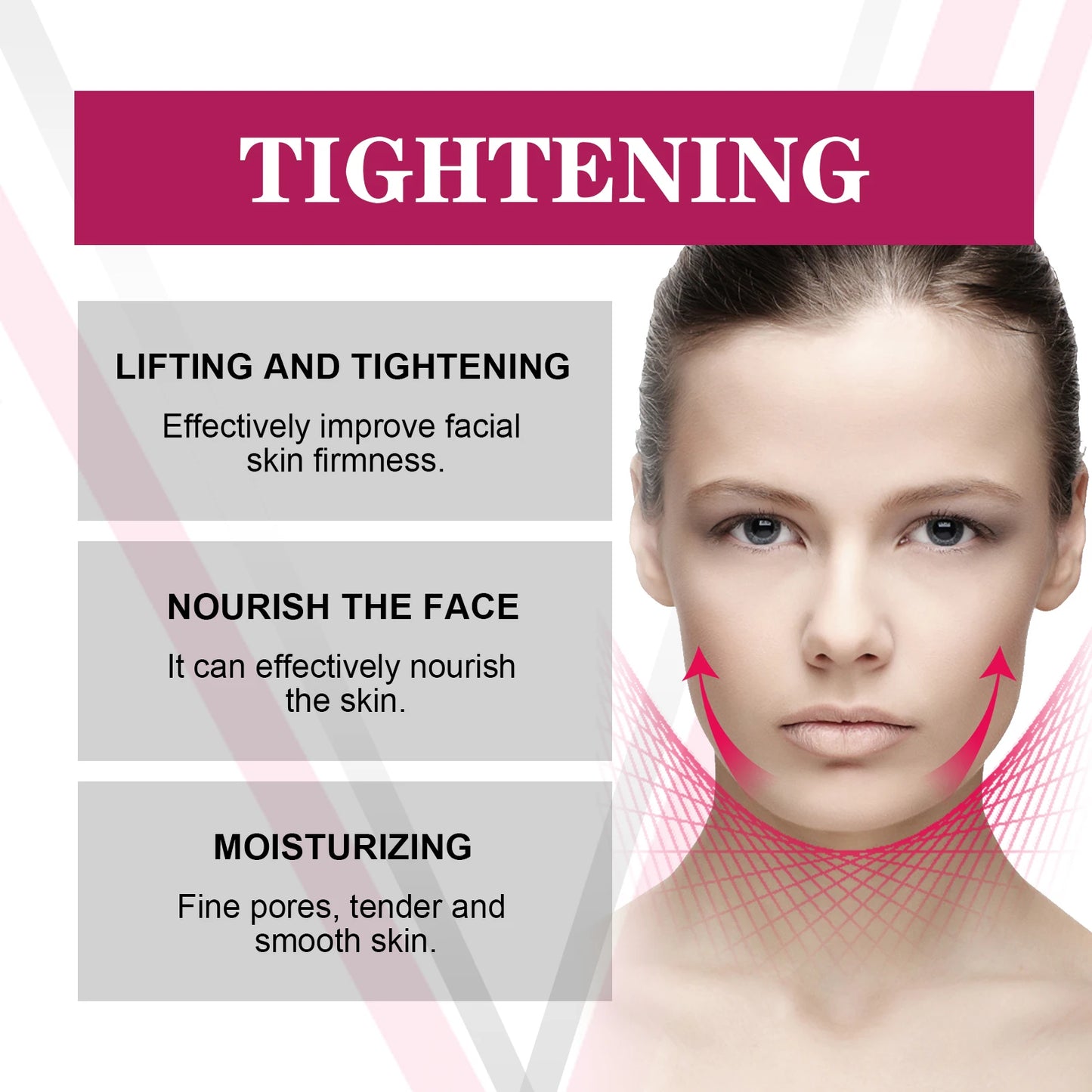 Facial Firming Cream Prevent Skin Sagging Remove Double Chin Increase Cell Elasticity Moisturize Lifting V-Face Massage Lotion Peaceful Pleasures Health and Wellness