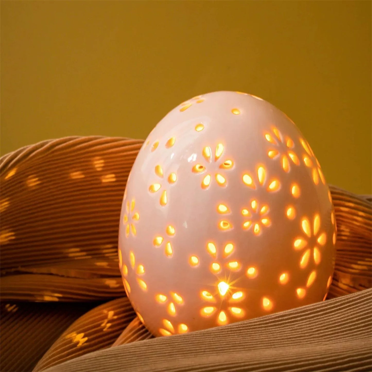Rustic Easter Egg Glass Dome Ornament | Spring Decor