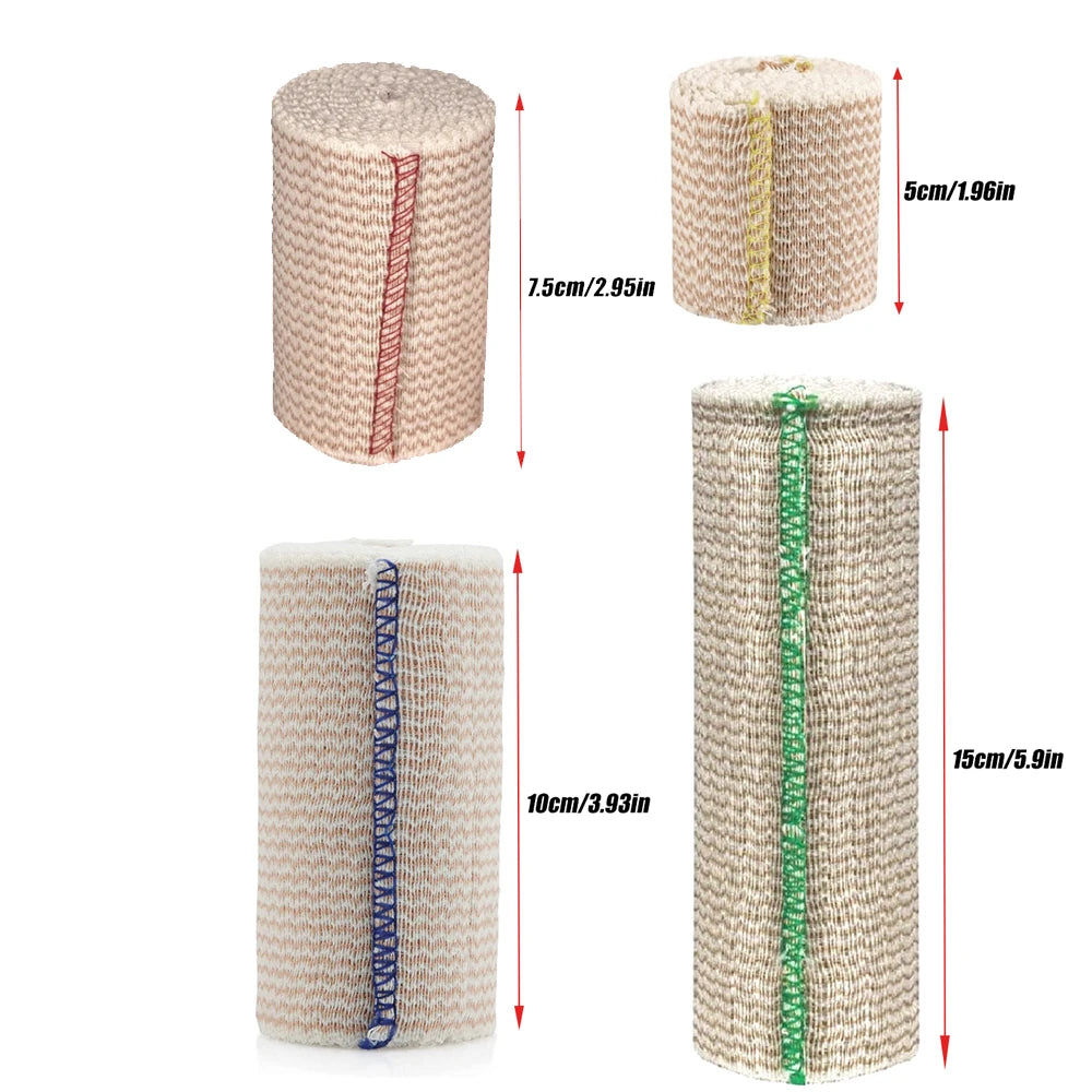 2 Roll Elastic Compression Bandage Wrap - Premium Quality with Self-Closure, Athletic Sport Support Tape Rolls for Ankle, Wrist Peaceful Pleasures Health and Wellness