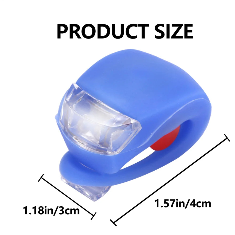 LED Bike Lights Waterproof Bicycle Head Front Light Cycling Wheel Flash Rear Lamp Night Warning Taillight Bicycle Accessories Peaceful Pleasures Health and Wellness Blue