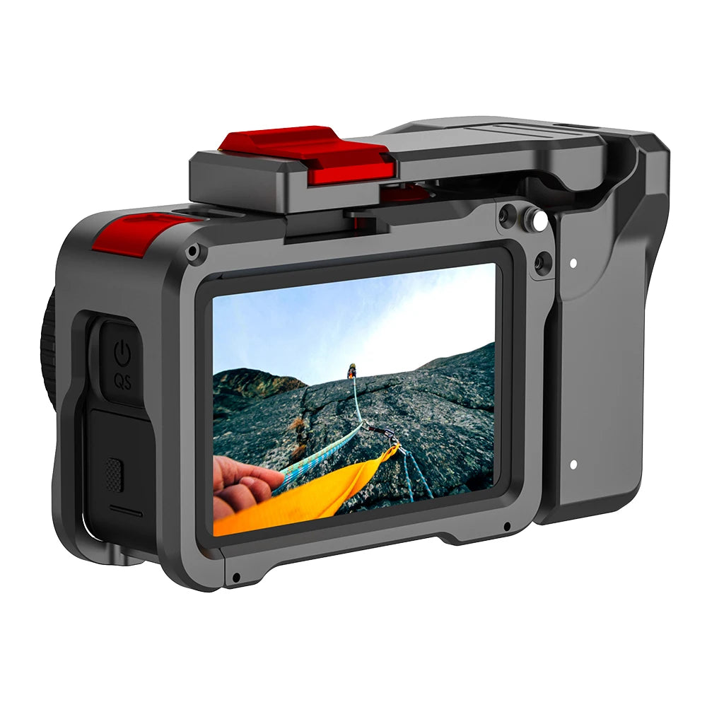 Non-Slip Silicone Handle For DJI OSMO ACTION 6 Aluminum Alloy Protective Case Street Photography Mount Photography Mount Peaceful Pleasures Health and Wellness