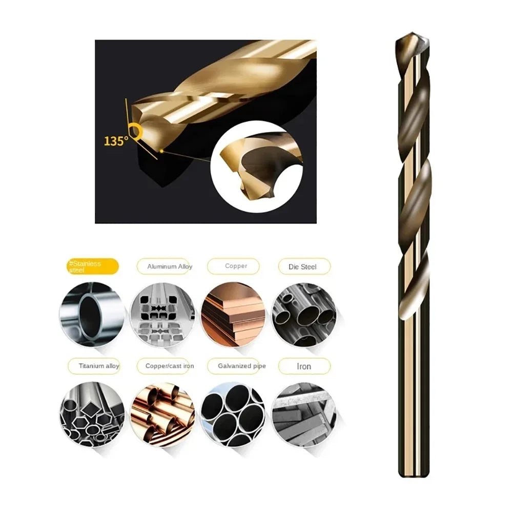 Cobalt HSS-Co Drill Bit M35 Stainless Steel Iron Drilling Operations