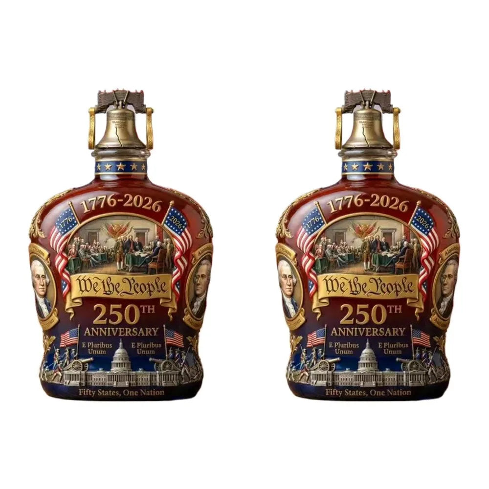 Patriotic Whiskey Decanter High Quality 250TH Anniversary Whisky Bottle Exquisite Embossed Craftsmanship Decoration Wine Bottle Peaceful Pleasures Health and Wellness 2pcs