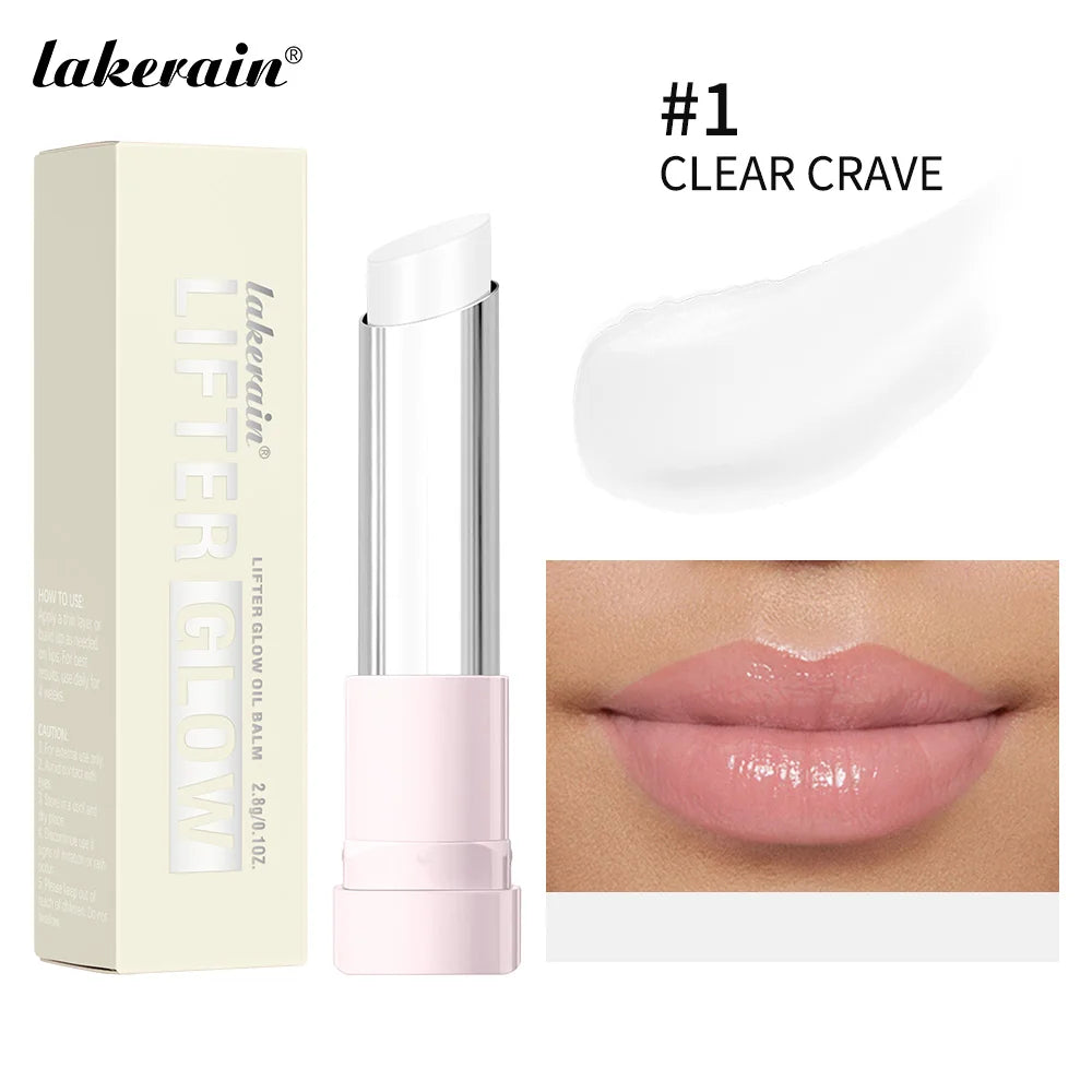 Lakerain Glow Lip Oil Balm Long Lasting Moisturizing Nourishing Daily Care Lip Balm Smooth-melt Softness Texture Natural Makeup Peaceful Pleasures Health and Wellness CLEAR CRAVE