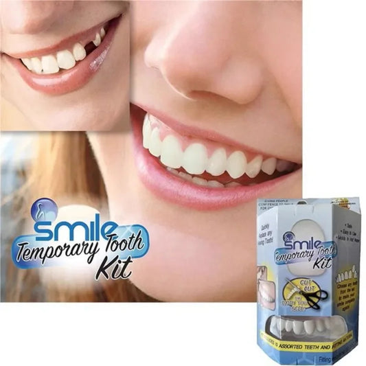 New Dental Fake Teeth Denture Veneers Temporary Upper Lower Snap Brace Flexible Comfort Fit False Tooth Repair Filling Materials Peaceful Pleasures Health and Wellness