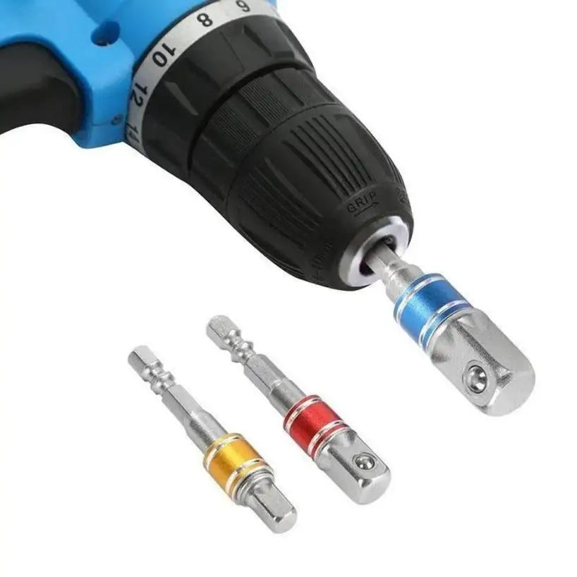 Drill Socket Adapter Impact Extension Bits Bar 1 4 3 8 2 Hex Shank