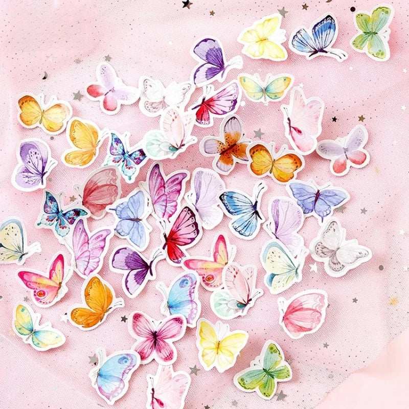 1 Box Butterfly Decoration Stickers Scrapbooks Labels Diaries Magazines Photo Albums DIY Crafts Stationery Peaceful Pleasures Health and Wellness