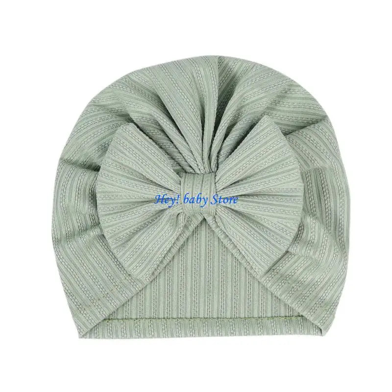 Baby Bowknot Turban Beanie Hat | Newborn Photo Prop 0–12M