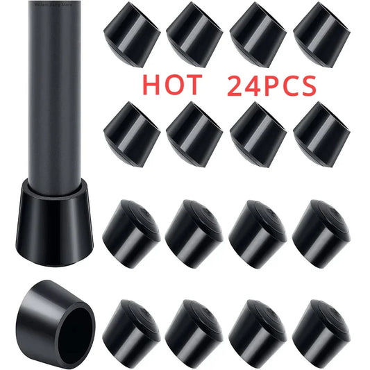 PVC Round Chair Leg Caps | Anti-Skid Floor Protector Feet Furniture Leg Caps Peaceful Pleasures Health and Wellness