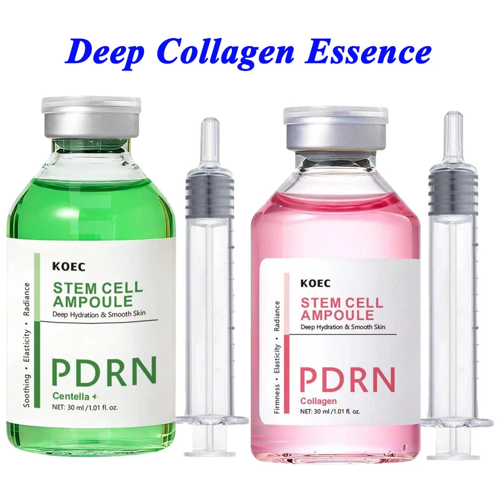 30ml Deep Collagen Essence, Peptide Intensive Revitalizing Face Serum, Pink PDRN Stem Cell Ampoule, Deep Moisturizing Skin Care Peaceful Pleasures Health and Wellness