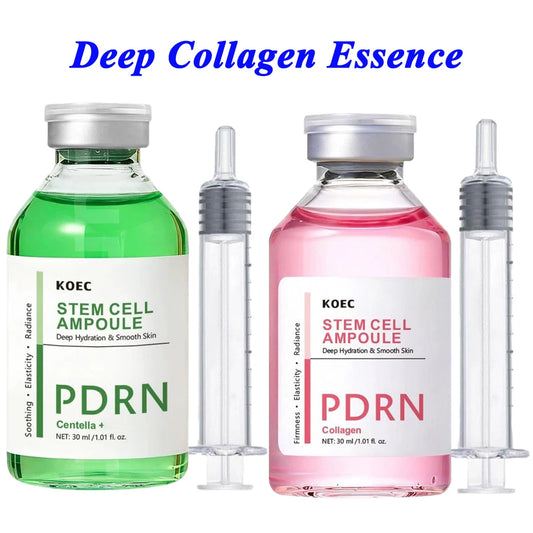 30ml Deep Collagen Essence, Peptide Intensive Revitalizing Face Serum, Pink PDRN Stem Cell Ampoule, Deep Moisturizing Skin Care Peaceful Pleasures Health and Wellness