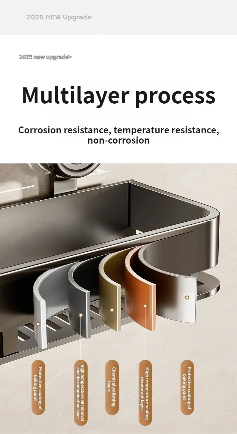 Suction Cup Shower Caddy & Towel Holder – No-Drill Storage