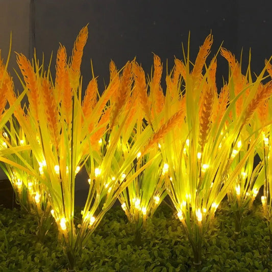 7-Head Solar Wheat Ear Garden Stake Light | Outdoor Decor Solar Garden Light Peaceful Pleasures Health and Wellness Warm White 1PC 7Head