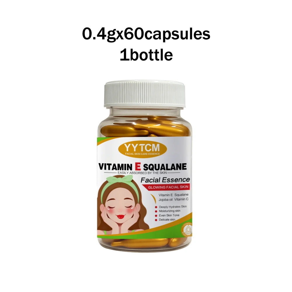 Vitamin E deep moisturizing capsule essence, deep moisturizing and brightening skin essence (0.4gx30 capsules)/bag -1 bag Peaceful Pleasures Health and Wellness 1bottle 60capsules 0.4gx30capsules