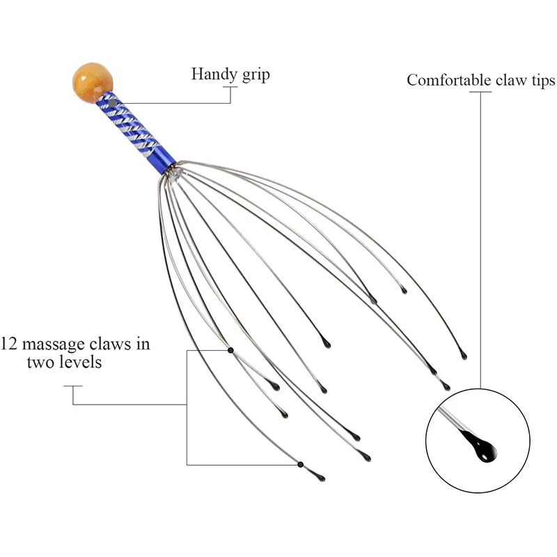Octopus Head Massager – Scalp Scratcher for Stress Relief