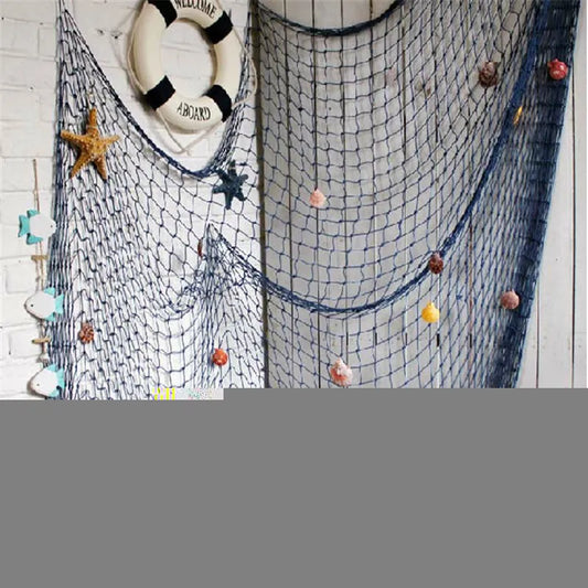HOT Big Fishing Net Decoration Home Decora Wall Hangings Fun The Mediterranean Sea Style Wall Stickers Peaceful Pleasures Health and Wellness