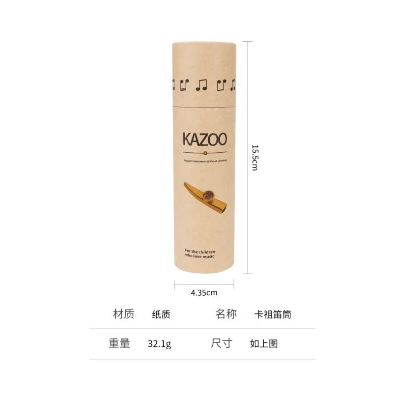 Kazoo Paper Tube Can Hold Metal Mouth Play Musical Instruments Simple